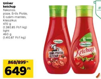 Spar Univer Ketchup 460 / 470 g ajánlat