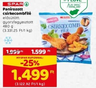 Spar Spar Panírozott csirkecombfilé 480 g ajánlat