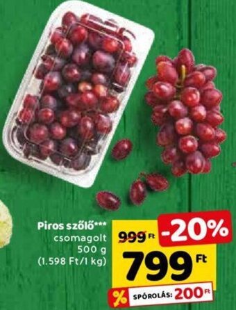 Spar Piros szőlő 500 g ajánlat