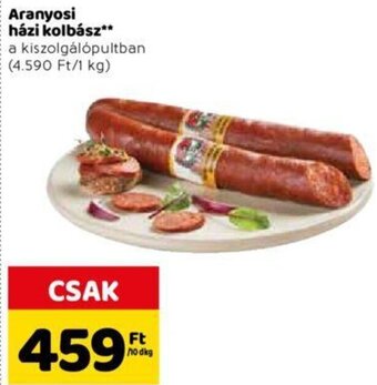 Spar Aranyosi házi kolbász 10 dkg ajánlat