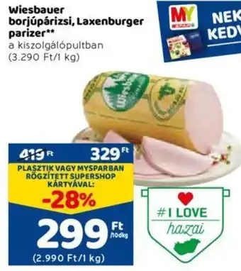 Spar Wiesbauer borjúpárizsi, Laxenburger parizer 1 kg ajánlat