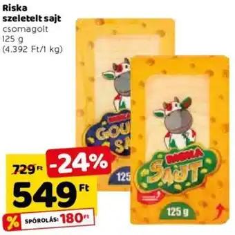 Spar Riska szeletelt sajt 125 g ajánlat