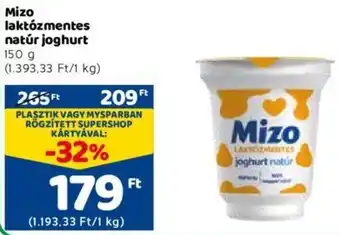 Spar Mizo laktózmentes natúr joghurt 150 g ajánlat
