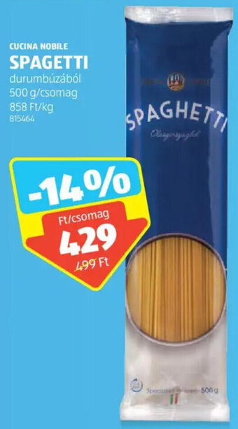 ALDI Cucina Nobile Spagetti 500 g ajánlat