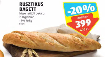ALDI Rusztikus bagett 250 g ajánlat