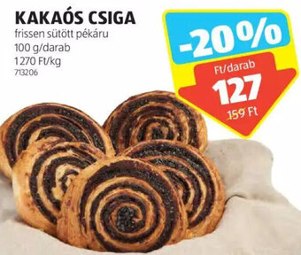 ALDI Kakaós csiga 100 g ajánlat