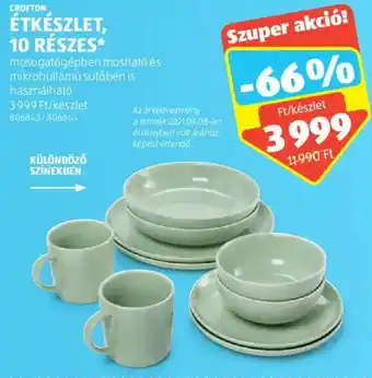 ALDI Crofton Étkészlet 10 részes ajánlat