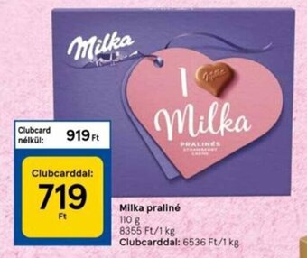 Tesco Milka Praliné 110 g ajánlat