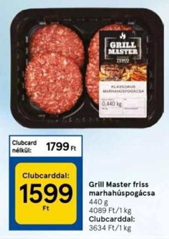 Tesco Grill Master Friss marhahúspogácsa 440 g ajánlat