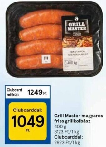 Tesco Grill Master Magyaros friss grillkolbász 400 g ajánlat