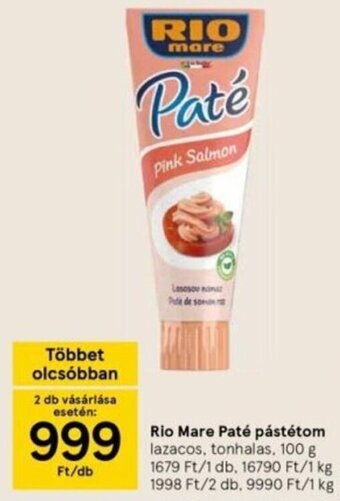 Tesco Rio Mare Paté pástétom 100 g ajánlat