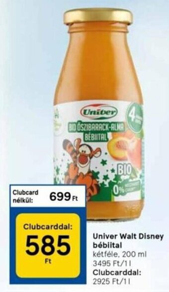Tesco Univer Walt disney bébiital 200 ml ajánlat