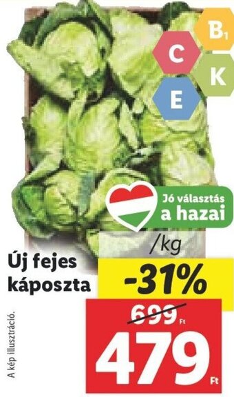 Lidl Új fejes káposzta 1 kg ajánlat