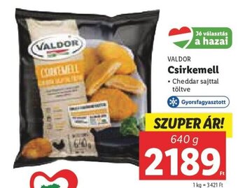 Lidl Valdor Csirkemell 640 g ajánlat