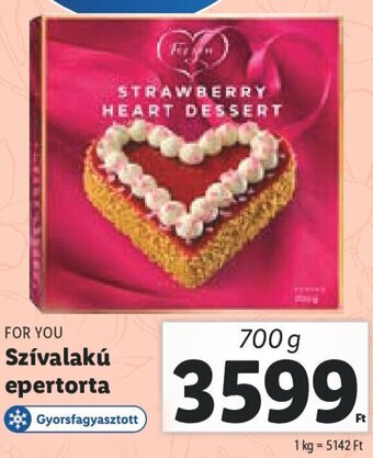 Lidl For You Szívalakú epertorta 700 g ajánlat