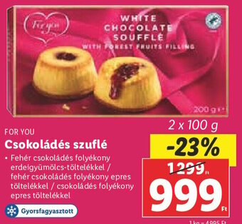 Lidl For You Csokoládés szuflé 2 x 100 g ajánlat