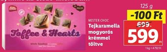 Lidl Mister Choc Tejkaramella mogyorós krémmel töltve 125 g ajánlat