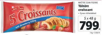 Lidl Maître Jean Pierre Töltött croissant 5 x 48 g ajánlat