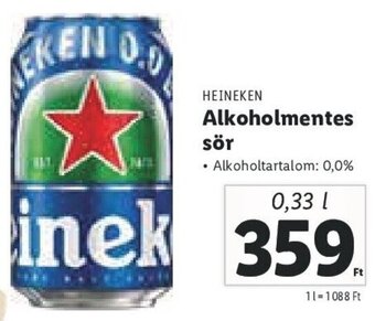 Heineken Alkoholmentes sör 0,33 l