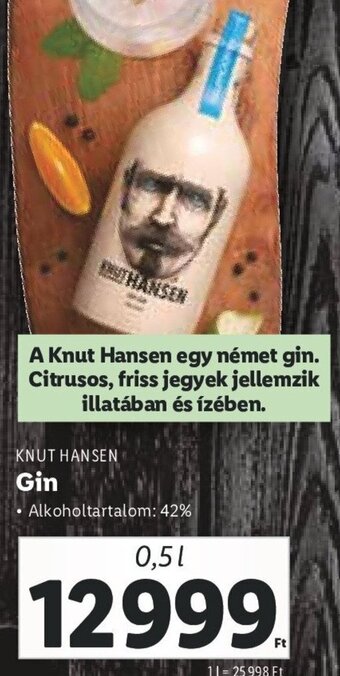 Lidl Knut Hansen Gin 0,5 l ajánlat