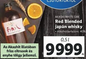 Akashi White Oak Red blended japán whisky 0,5 l