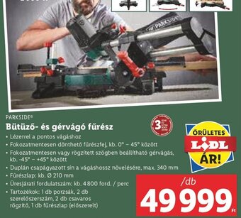 Lidl Parkside Bütüző- és gérvágó fűrész 1 db ajánlat