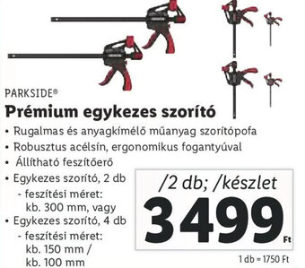 Lidl Parkside Prémium egykezes szorító 2 db ajánlat