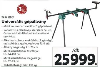 Lidl Parkside Univerzális gépállvány 1 db ajánlat