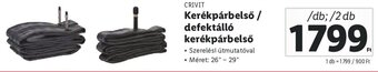 Lidl Crivit Kerékpárbelső / defektálló kerékpárbelső 1 / 2 db ajánlat