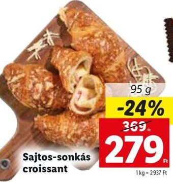 Lidl Sajtos-sonkás croissant 95 g ajánlat