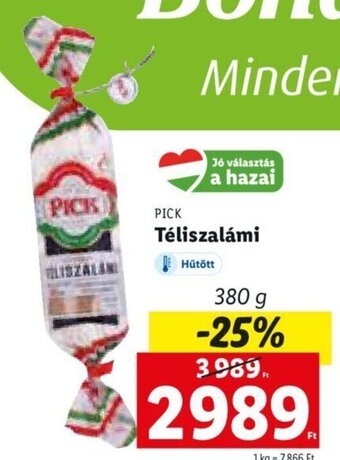 Lidl Pick Téliszalámi 380 g ajánlat