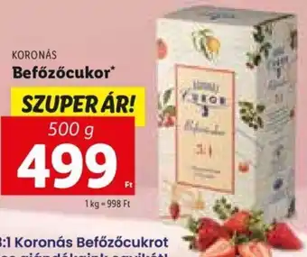 Lidl Koronás Befőzőcukor 500 g ajánlat