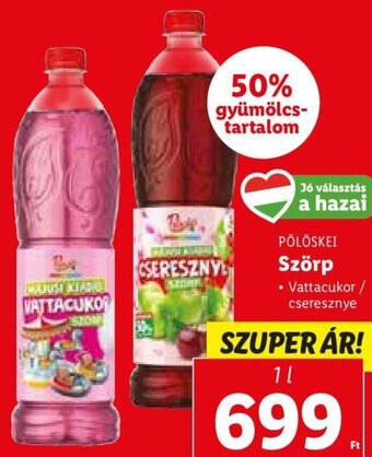 Lidl Pölöskei Szörp 1 l ajánlat