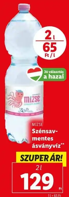 Lidl Mizse Szénsavmentes ásványvíz 2 l ajánlat