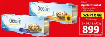 Lidl Ocean Aprított tonhal 3 x 56 / 3 x 52 g ajánlat