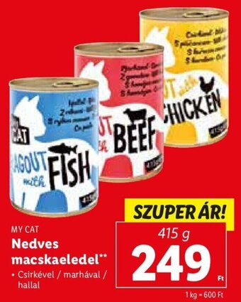 Lidl My Cat Nedves macskaeledel 415 g ajánlat