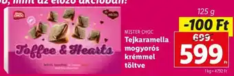 Mister Choc Tejkaramella mogyorós krémmel töltve 125 g