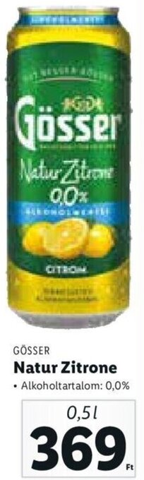 Lidl Gösser Natur Zitrone 0,5 l ajánlat
