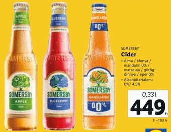 Lidl Somersby Cider 0,33 l ajánlat