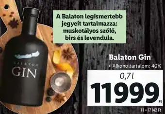 Lidl Balaton Gin 0,7 l ajánlat