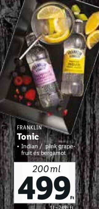 Lidl Franklin Tonic 200 ml ajánlat