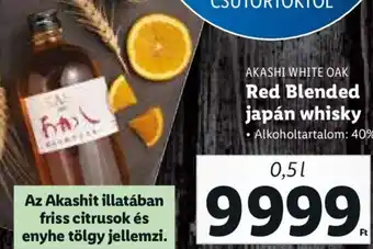Akashi White Oak Red Blended japán whisky 0,5 l