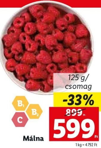 Lidl Málna 125 g ajánlat