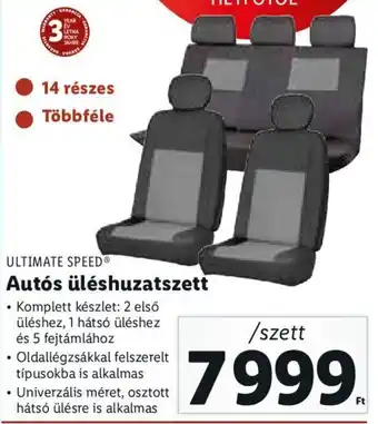 Lidl Ultimate Speed Autós üléshuzatszett 1 szett ajánlat
