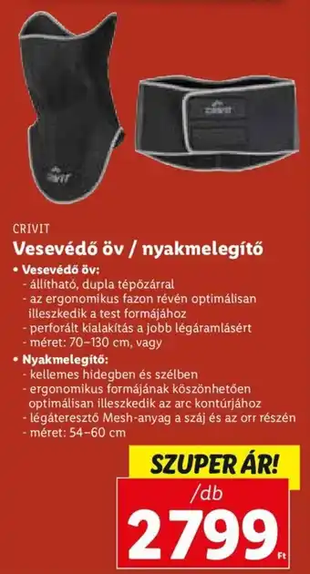 Lidl Crivit Vesevédő öv / nyakmelegítő 1 db ajánlat
