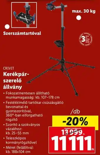 Crivit Kerékpár-szerelő állvány 1 db