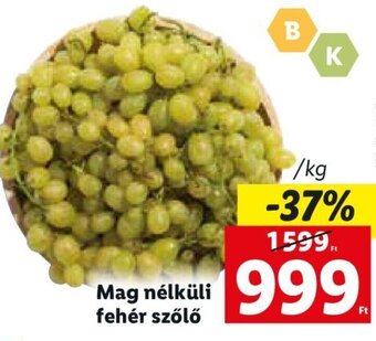 Lidl Mag nélküli fehér szőlő 1 kg ajánlat