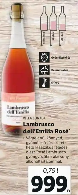 Villa Bonaga Lambrusco dell'emilia rosé 0,75 l