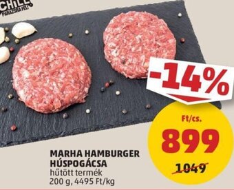 PENNY Marha hamburger húspogácsa 200 g ajánlat