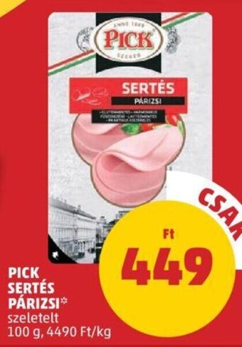 PENNY Pick Sertés párizsi 100 g ajánlat